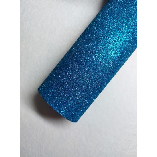 Глиттерный фоамиран 2 мм 20*30 см цв. синий 07, цена за лист